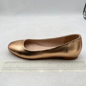 Gold Women Pointed Toe Ballet Flats Comfy Insole Slip on Daily Commuting Shoes